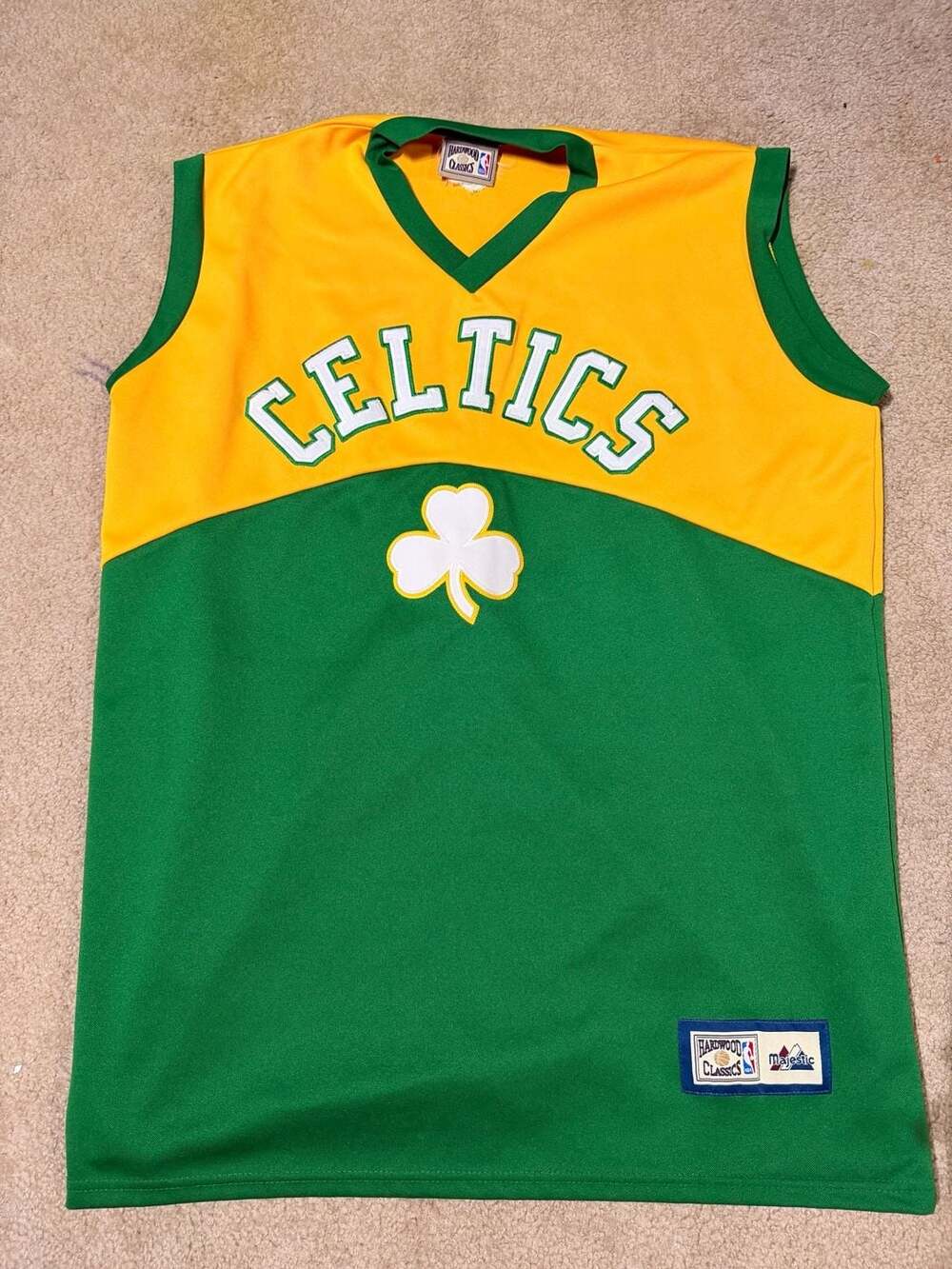 Majestic Hardwood Classics NBA Boston Celtics Throwback Basketball Jersey